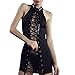 Produktbild Zolimx Damen Spitze Dessous Strapsen Reizwäsche, Frauen Sexy Bandage Dessous Jumpsuits Clubwear Stripper Leder Schwarz Unterwäsche
