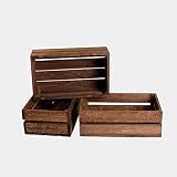  Rebaja oferta lote set juego 3 cajas cajón caja cajones madera tono envejecido 50x30x17 cm 1,4 grosor ideal para decoracion,estanteria. regalo, fabricadas artesanalmente handmade