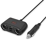 AUF EINEN BLICK: Input: 12/24 Volt DC; Output: 2x 12V (Steckdosen), max. 2x 5V/3,1A (USB); USB Typ: 2x Typ A; Material: ABS Kunststoff, Metall; Maße: 9,6x5,4x3,0cm; Max. Leistung: 72W