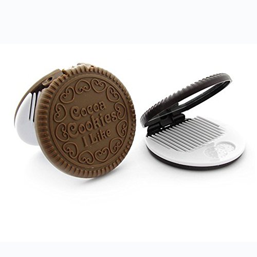Seguryy 1pc Make up Spiegel schoko keks kamm tragbaren mini tool (zufällige) - 4