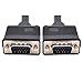 Produktbild igreely vergoldet VGA/SVGA 6 Fuß (1,8 Meter), 15 Pin Stecker auf Stecker Premium Qualität DDC Monitor Kabel, 24 K Gold Stecker, 100% Bare Kupfer, Ferritkerne, strapazierfähiger PVC-Mantel, Schwarz