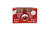 Vela de cera vegetal Ambientair VV002RRAA - Pack 2 Velas, Aroma de Frutos Rojos