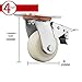Produktbild Casters 100mm / 125mm Lenkrollen/Bockrollen/Bremsrollen/Schwerlast-Möbelrollen/Industrietransportrollen mit Abdeckplatte und Staubring, geräuscharme Nylonrollen-750kg-4 Packungen