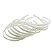 Homgaty 12 Pcs Women Plastic Ivory Hair Band Headband Tiara Base 10mm Wide
