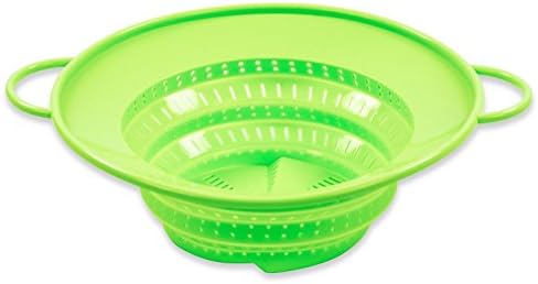 The Kochwunder: Boil Over Protector, sieve, steaming basket, coasters, splatter guard u.V: Green. M.