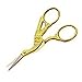 Hive New Authentic Fiberglass Silk Stork Manicure Cuticle Curved Nail Scissors - Gold CODE: HBA1085