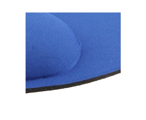 wortek Mauspad aus Stoff mit gummierter Unterseite & Handballenauflage für ergonomische Bedienung – Blau - 4