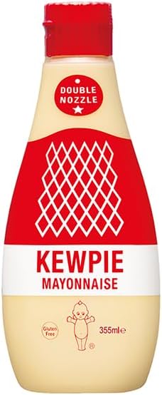 Kewpie Mayonnaise Japanisch - Japanische Mayo mit Double Nozzle, Cremig & Authentisch, Glutenfrei, 355 ml - 1