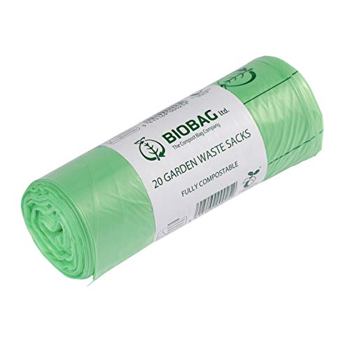 All-Green - Bolsa de Basura biológica (80 l, para jardín, 20 Bolsas y guía de compostaje), Color Verde
