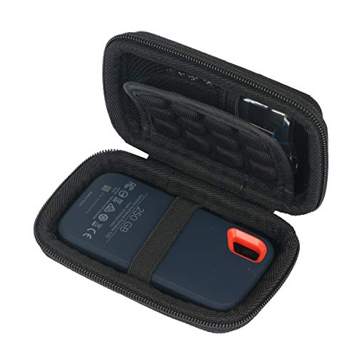 Khanka Dur Cas étui de Voyage Housse Porter pour SanDisk Extreme Disque Flash SSD Portable 250 Go / 500 Go / 1 to / 2 to.