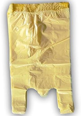 ( Pack of 1000 ) T-shirt 24 x 6 x 45 cm , 9 microns polythene bags , HDPE plastic bags Food packing shopping package wrap Butchers Bakery Shop Waste Disposal safe product sos carry with handle