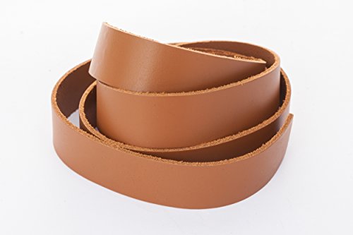 Lederband, Lederriemen Flach 20 x 2 mm. Hellbraun 1 Meter - 2