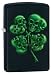 Produktbild Zippo 218 60002719 PL Four Leaf Clover Skull Benzinfeuerzeug, Messing, schwarz matt, 1 x 3,5 x 5,5 cm