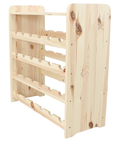 Weinregal Weinregal Holz Flaschenregal für 24 + Ablage Flaschen NEU!!! - 5