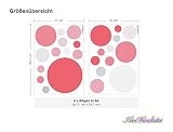 I-love-Wandtattoo WAS-10370 Kinderzimmer Wandsticker Set „Kreise mit Mädchenfarben in Pastell“ 25 Stück Punkte zum Kleben Wandtattoo Wandaufkleber Sticker Wanddeko - 2