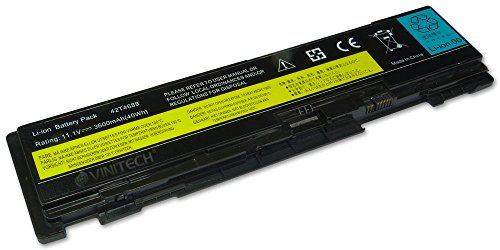 Vinitech Akku für Lenovo ThinkPad 51J0497, 42T4690, 42T4691, 42T4688, 42T4689, 42T4832, 42T4833, 51J0497, ThinkPad Edge 11" 032866J, ThinkPad T400s 2801, Lenovo ThinkPad T400s 2808 11,1V 3600mAh