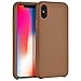 Produktbild iPhone X Schutzhülle, Premium Vintage Schutzhülle Robust Zurück iPhone 10 Hülle, PU Leder Schutzhülle Klassisch Business Style Anti-Rutsch und Anti-RutschAbsorption Schutzhülle für iPhone X (Braun)