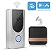 Produktbild B&H-ERX Smart Video Türklingel, WiFi Video Türklingel 720P HD Home Security Türklingel-Kamera mit 16 GB Speicherkarte Free Cloud Storage 2 Akku App Control,Silver