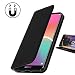 Produktbild HUAWEI Y6 2018 Hülle AURSTORE Handyhülle HUAWEI Y6 2018 Tasche Leder Flip Case Brieftasche Etui Schutzhülle für HUAWEI Y6 2018 (schwarz)