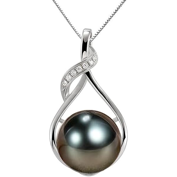 Collana Con Perla Nera Di Tahiti (10-11mm) In Argento Sterling: Gioiello Elegante Regalo Per Moglie, Mamma, Compleanno, San Valentino, Con Certificato.