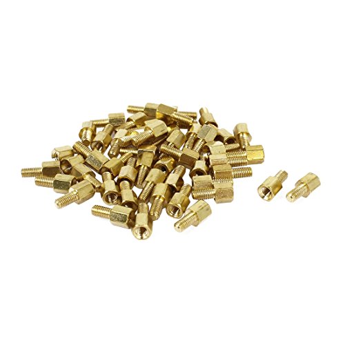 sourcingmap® PCB-Abstandsbolzen (männlich zu weiblich, Schraube Sechskant-Abstandhalter M3 x 5 mm, 6 mm, 50 Stück