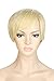 S-noilite® Fashion Short Full Wig Heat Resistant Synthetic Hair Wigs for Women (Asymmetric Style, Bleach Blonde)