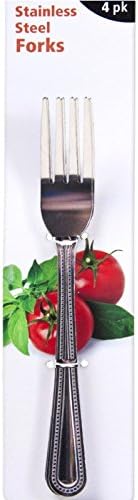 4 x Strong 18cm Long Stainless Steel Forks Cutlery Tableware Kitchen Essentials.