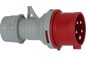 Brennenstuhl Acoplamiento CEE 400V/16A (para Uso Exterior IP44, conexión facíl, 5 Polos, Toma Industrial de 5 Pines)