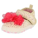Obermaterial: Baumwolle KREXUS Spitze Krabbelschuhe für Mädchen Sunny Beige Spitze/Blume Gr. 6-12 Monate XB01104_6