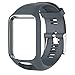 Produktbild Altsommer Uhrenarmband 22mm für Tomtom Runner 2/3 Sport GPS Sportuhr Weiches Silikon Sportarmband Uhr Armband Ersatzarmband mit Edelstahl Schnalle Armband für Damen Herren Rosa (Grau)
