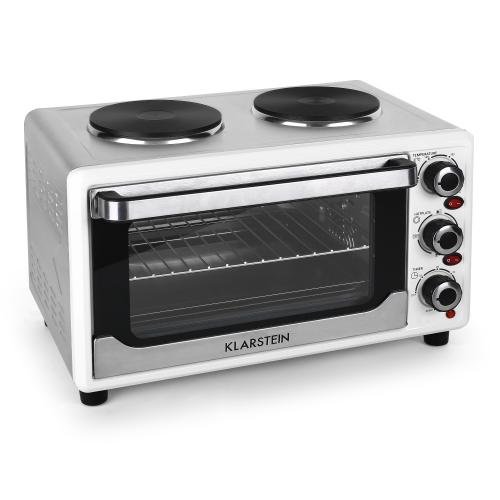 détail Klarstein Omnichef 23HW Autonome Plaque scellée Blanc - Fours et cuisinières (Cuisinière, Blanc, Rotatif, Devant, 1,1 m, Plaque scellée)