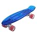 Produktbild 57cm Mini Cruiser board Retro Skateboard mit LED Leuchtrollen und Aluminium Trucks ABEC-7 Classics