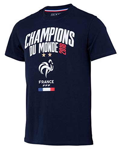 Equipe de FRANCE de football T-Shirt FFF - Champion du Monde 2018 - Collection Officielle
