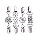 Price comparison product image Elenxs 4pcs/set Retro Sweater Collar Clips Cardigan Clip Women Girls Alloy Dresses Shawl Buckles