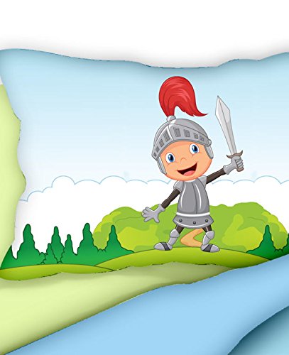 Aminata Kids – süße Kinderbettwäsche Bettwäsche Kinder Ritter 100×135 cm KINDERBETTGRÖSSE Baumwolle Ritter Jungen Drache Ritterburg bunt - 5