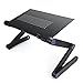 Produktbild Tecquark Notebook Laptop Tisch/Schreibtisch/Ständer Tragbarer, faltbarer table-in Bett, Sofa, Teppich Tablett Book Stand Extra Breit Tablett, Aluminium Legierung
