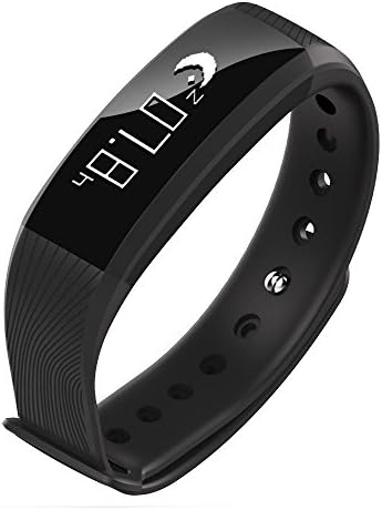 CFZHANG Smart Bracelet Heart Rate Monitor Bluetooth 4.0 Fitness Activity Tracker Wristband Bracelet Waterproof Swimming Smartwatch Pedometer Sleep Smartphones for Android &amp; iOS Smartphones Like iPhone , black