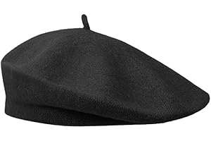 GIDWRIY Baskenmütze Damen,Baskenmütze Einfarbig,Barett Damen Wolle,Barett Künstler Klassische,Basken Mode,Künstler Mütze,Baskenmütze Mit Kaschmir,Barett Französischer,Franzosen Mütze Barrett