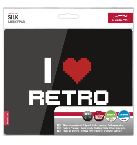 Speedlink Silk Mauspad I Love Retro (weiche Oberfläche, geringer Gleitwiderstand, gummierte Unterseite, verschiedene Motive) - 2