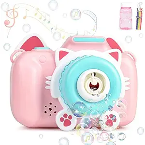 VikriDa Cute Camera Shape Bubble Machine with Bubble Solution (Style7)