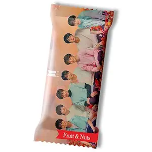 Katha Chocolates BTS Gifts K-Pop Bangtan Boys, Chocolate Large Bar Gift for Sister, Girlfriend, Wife, Niece, Daughter (100g) (Fruit & Nut)