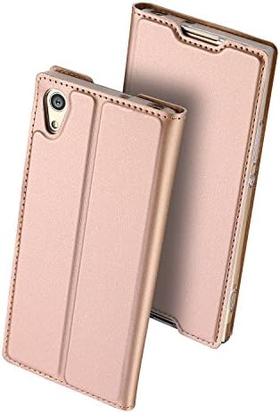 DUX DUCIS - Sony Xperia XA1 Case, Ultra Slim PU Leather Foldable Stand Flip Cover For Sony Xperia XA1 (5-inch) - Rose Gold