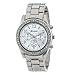 Produktbild LCLrute Top Qualität Faux-Chronograph-Quarz überzog klassische runde Dame-Frauen-Kristall-Uhr (Silber)