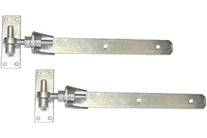Wyre Direct Adjustable Gate Hinges Pair 350mm 14" Galvanised Heavy Duty Hook and Band Stable