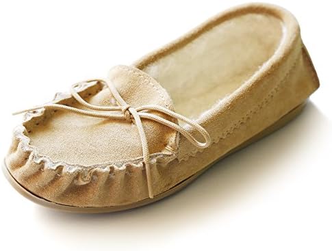 Handmade, Luxurious, Suede Slippers. Extremely Comfortable Womens Moccasins. 100% Suede, 100% Wool, no Faux-Fur. Made in England. (Size 6)