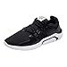 Produktbild Sannysis Mesh Schuhe Herren Sneakers mit Stoff Schnürsenkel Atmungsaktiv Sportschuhe Trainer Running Turnschuhe Outdoor Jogging Sport Schuhe Schwarz Weiß Gold