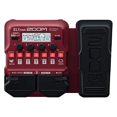 Zoom B1X FOUR Pédalier multi-effets Amp-simulator pour basse avec pédale d'expression