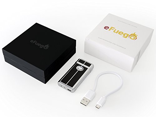 eFuego Elektronisches Sturmfestes Plasma Lichtbogen Feuerzeug mit USB Ladekabel für Zigaretten Kerzen und mehr - 7