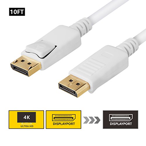DisplayPort Kabel, 3m DisplayPort auf DisplayPort(DP zu DP) Ultra HD 1080p Cable (weiß) von SZCTKlink
