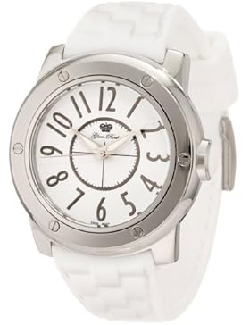 Glam Rock 0.96.2599 Unisex Quartz-Uhr mit weißem Zifferblatt Analog-Anzeige und weiße Silikon Strap GR50001
